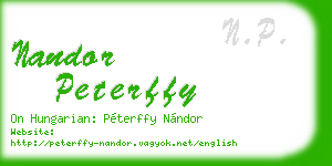 nandor peterffy business card