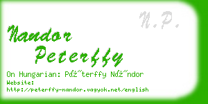 nandor peterffy business card